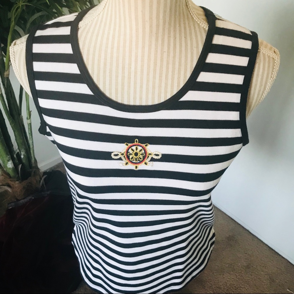 NEEDLE & THREADS~ Striped Tank Small